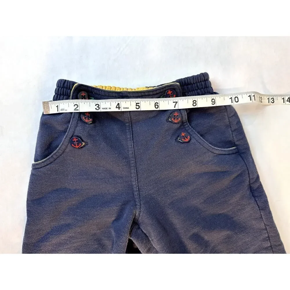 Vintage 2000 Y2K Tommy Hilfiger Pants Navy Sailor Cotton - Kids Size 4